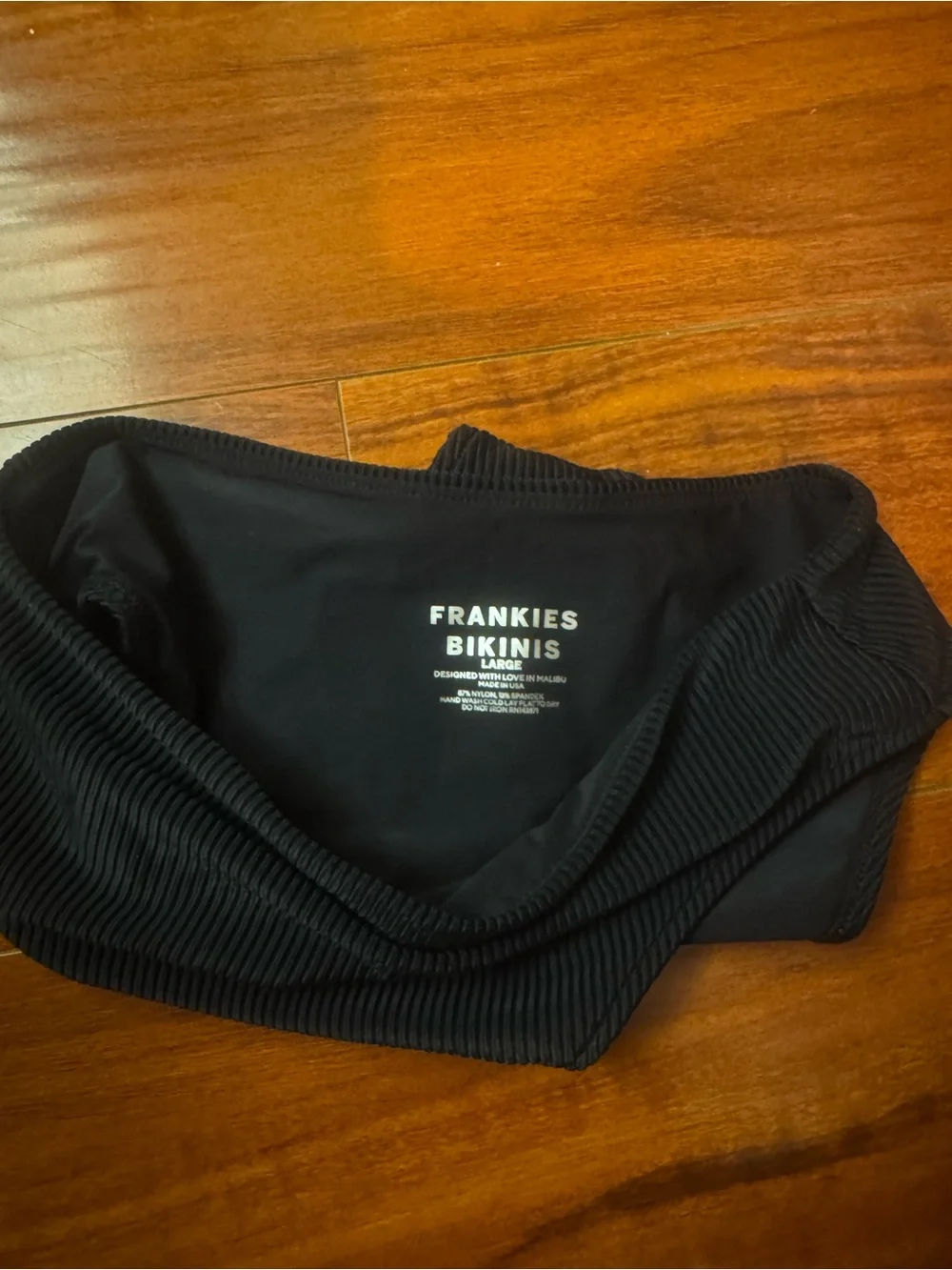 Frankie's Bikinis Navy Ribbed Bikini Bottom